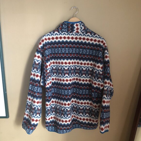 Patagonia printed Syncihlla aztec cliff underwater blue snap-t fleece - Picture 7 of 8